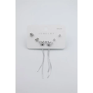 İEG Çoklu Set Küpe - Gümüş