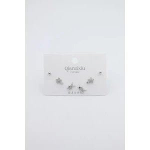 İEG Çoklu Set Küpe - Gümüş