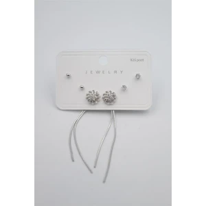 İEG Çoklu Set Küpe - Gümüş