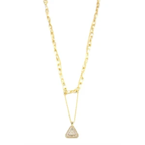 İEG Çoklu Üçgen Kolye - Altın