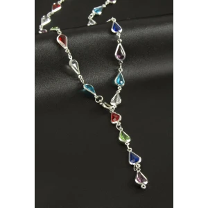 ieg™ Damla Zirkon Taşlı Çelik Y Kolye