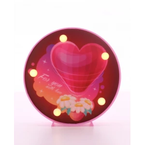 ieg ™ Dekoratif  3D Led Lamba Kalp Temalı Led Lamba