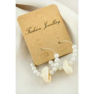 ieg™ Deniz Kabuğu İnci Halka Küpe 3 cm