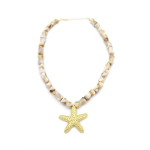 İEG Deniz Kabuklu Yıldız Kolye - Altın