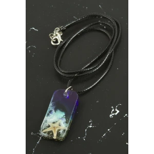 ieg™ Deniz Yıldızı Dikdörtgen Epoksi Kolye