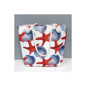 ieg™ Deniz Yıldızı İstiridye Desenli Plaj Çantası