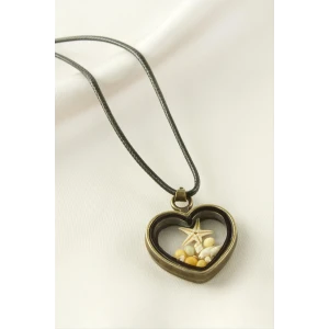 ieg™ Deniz Yıldızı Kalp Canlı Kolye
