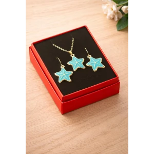 ieg™ Deniz Yıldızı Mineli Kutulu Kolye Set
