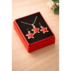 ieg™ Deniz Yıldızı Mineli Kutulu Kolye Set