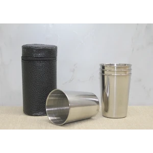 ieg™ Deri Kılıflı 4lü Shot Bardak