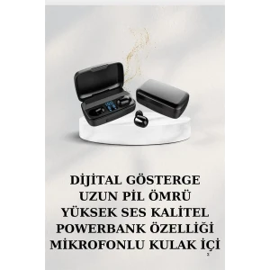 ieg™ Dijital Göstergeli Bluetooth Kulaklık Kablosuz TWS Stereo Bluetooth 5.0