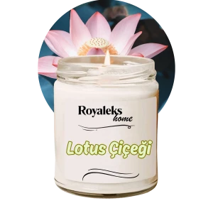İEG Doğal Özel Seri Kokulu Dekoratif Kavanoz Mum 210 cc - Lotus Esansı - RYL