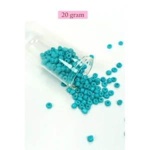 İEG Dökme Cam Kum Boncuk Büyük Boy (6/0) 4 mm - 20 Gram - Camgöbeği Yeşili - BNC082