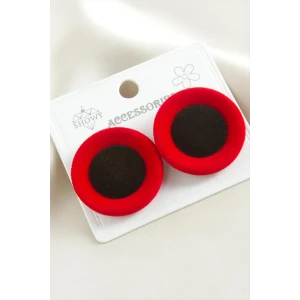 ieg™ Düğme Süet Kumaş Küpe