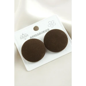 ieg™ Düğme Süet Kumaş Küpe