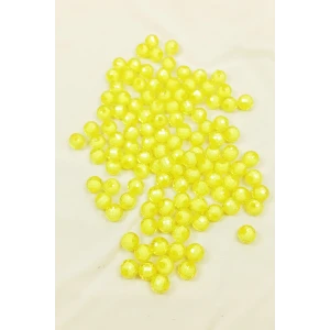 İEG Dünya Boncuk İçten Boncuklu Bileklik Çanta Boncuğu 10 mm 50 gr Sarı - BNC464