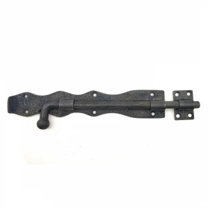 ieg™ Eco Lounge Antika Tarz Dekoratif Pirinç Dövme Kapı Sürgüsü - 25cm, Oksit