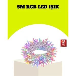 ieg™ Enerji Tasarruflu Şeffaf Kablo 5 M 50 Led Dekor Işık