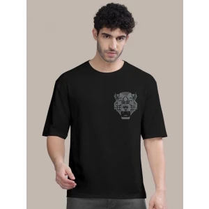 ieg™ Erkek Baskılı Oversize T-shirt - Siyah