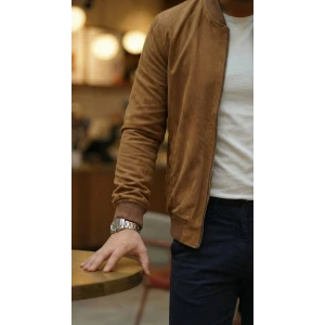 ieg™ Erkek Scuba Süet Kumaş Bomber Hırka