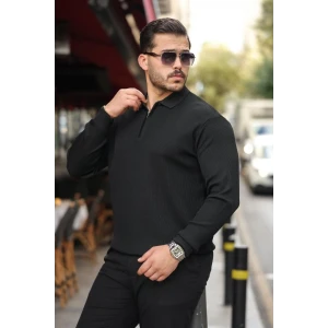 ieg™ Erkek Selanik örme Yakalı Uzun Kollu Triko