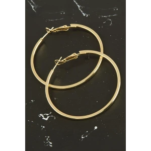 ieg™ Ezme Lüks Çelik Halka Küpe 4 cm