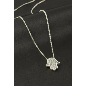 ieg™ Fatma Ana Eli Zirkon Taşlı Kolye