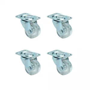 Furç Tablalı Bilyalı Teker - 38MM - Şeffaf HKS240 - 4 Adet