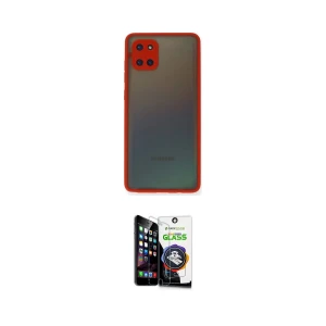 ieg™ Galaxy A81 / Note 10 Lite Kılıf Ahenk Çizgi Serisi - Şeffaf Temperli Cam Ekran Koruyucu