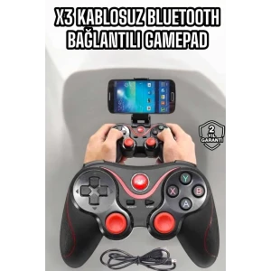 ieg™ Game Stick Android Uyumlu Gamepad X3 Standlı Oyun Kolu Bluetooth Bağlantılı