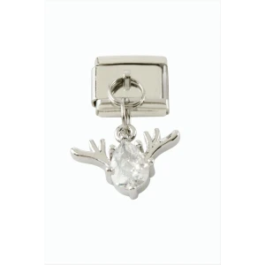 ieg™ Geyik Zirkon Taşlı Sallatılı Çelik Charm
