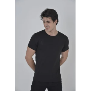 ieg™      Gögüs Fileli Slim fit T-shirt - Siyah -