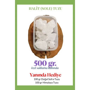 İEG® Halit Kristal Himalaya Tuzu 0,5 Kg. Berrak Kristal Tuz - Kristal Sole Tuzu Halit Tuz 500 Gr. - HEDİYELİ