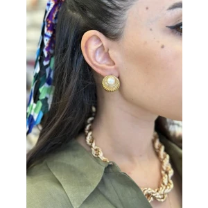 İEG İnci Küpe - Altın