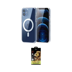 ieg™ iPhone 11 Kılıf Ahenk Minimal Serisi - Siyah Buffer Cam Ekran Koruyucu