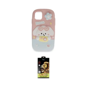 ieg™ iPhone 11 Kılıf Akış Yansıma - Siyah Buffer Cam Ekran Koruyucu