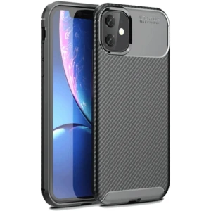 ieg™  iPhone 11 Kılıf Auto Focus Karbon Kapak - Siyah