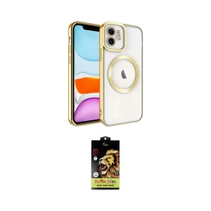 ieg™ iPhone 11 Kılıf Nova Işık Özel Seri - Siyah Buffer Cam Ekran Koruyucu