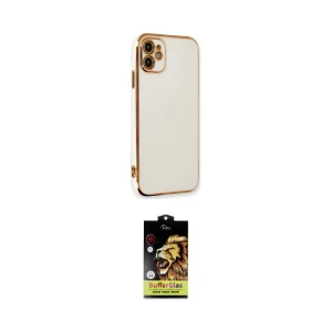 ieg™ iPhone 11 Kılıf Yankı Serisi - Siyah Buffer Cam Ekran Koruyucu