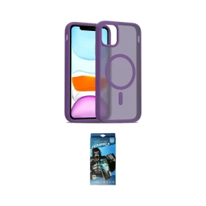 ieg™ iPhone 11 Pro Max Kılıf Siluet Minimal Prime - Siyah 34D Izgaralı Cam