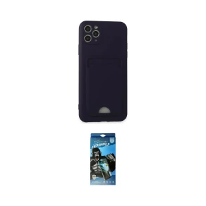 ieg™ iPhone 11 Pro Max Kılıf Vadi Çizgi Prime - Siyah 34D Izgaralı Cam