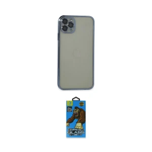 ieg™ iPhone 11 Pro Max Kılıf Vadi Minimal - Siyah 18D Cam Ekran Koruyucu