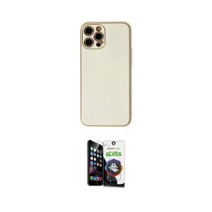 ieg™ iPhone 12 Pro Max Kılıf Ahenk Işık - Şeffaf Temperli Cam Ekran Koruyucu