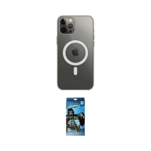ieg™ iPhone 12 Pro Max Kılıf Ahenk Yansıma Prime - Siyah 34D Izgaralı Cam