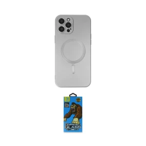 ieg™ iPhone 12 Pro Max Kılıf Akış Minimal Özel Seri - Siyah 18D Cam Ekran Koruyucu