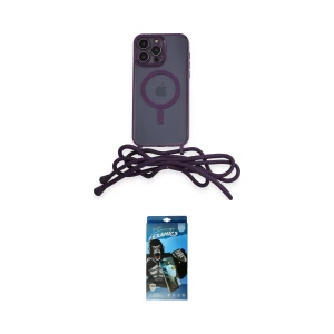 ieg™ iPhone 12 Pro Max Kılıf Eksen Özel Seri - Siyah 34D Izgaralı Cam