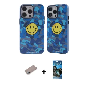 ieg™ iPhone 12 Pro Max Kılıf Nova Doku Koleksiyonu - Siyah 34D Izgaralı Cam + Shine Kamera Lens Koruma Cam - SABE