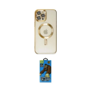 ieg™ iPhone 12 Pro Max Kılıf Nova Işık Özel Seri - Siyah 18D Cam Ekran Koruyucu