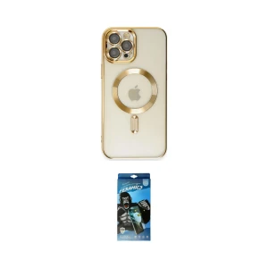 ieg™ iPhone 12 Pro Max Kılıf Nova Işık Özel Seri - Siyah 34D Izgaralı Cam