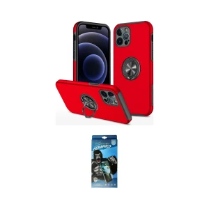 ieg™ iPhone 12 Pro Max Kılıf Odak Form Prime - Siyah 34D Izgaralı Cam